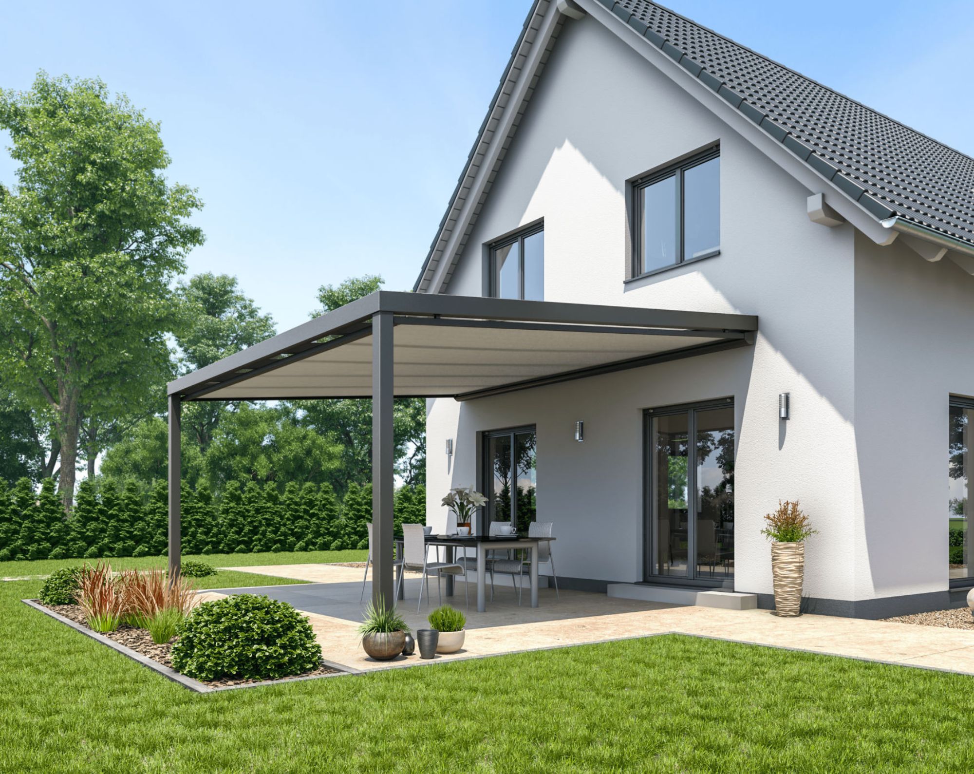Auf/Unterdachmarkisen Terrassenüberdachung