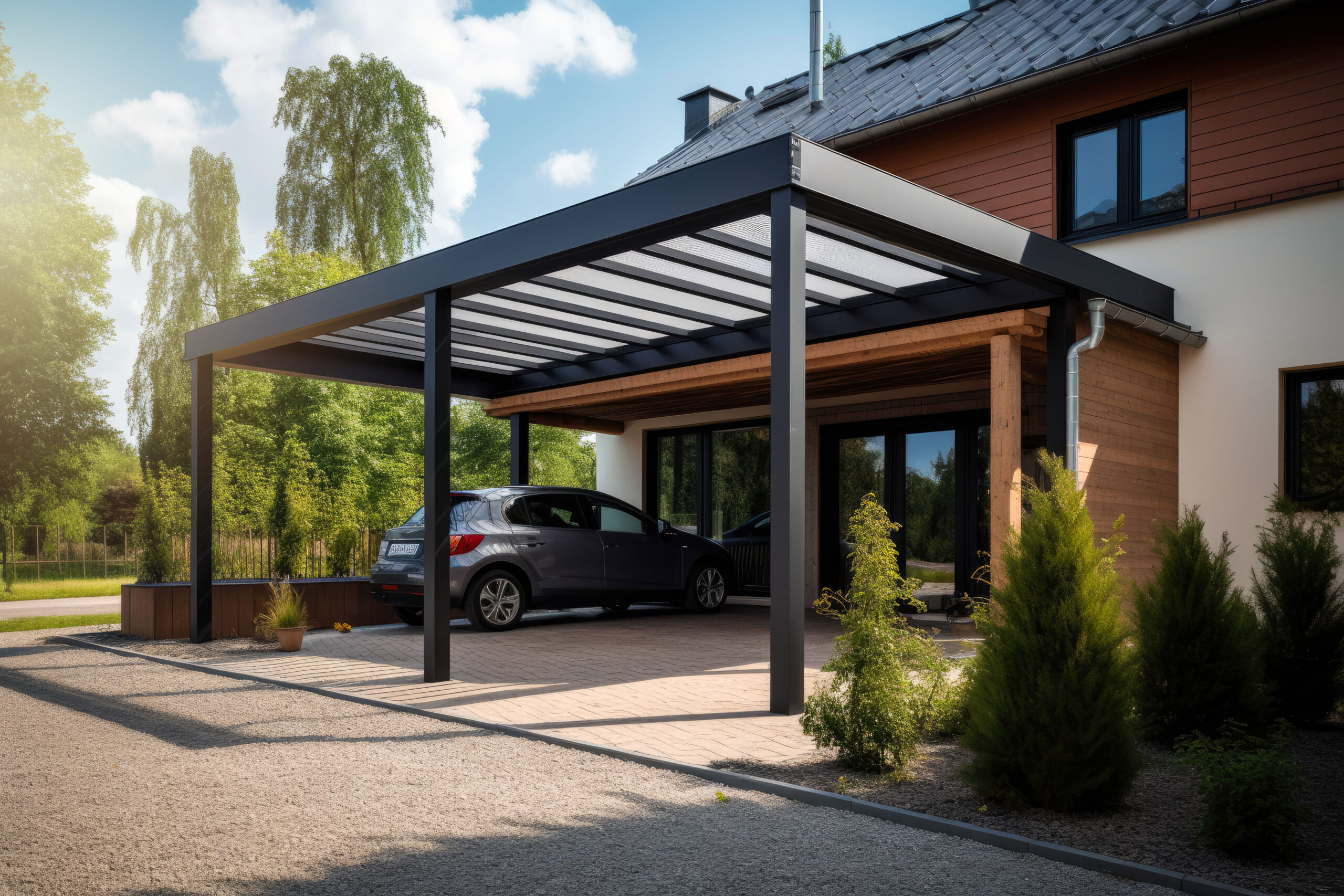 Carport in Limburg - Hochwertige Aluminiumkonstruktion für optimalen Fahrzeugschutz